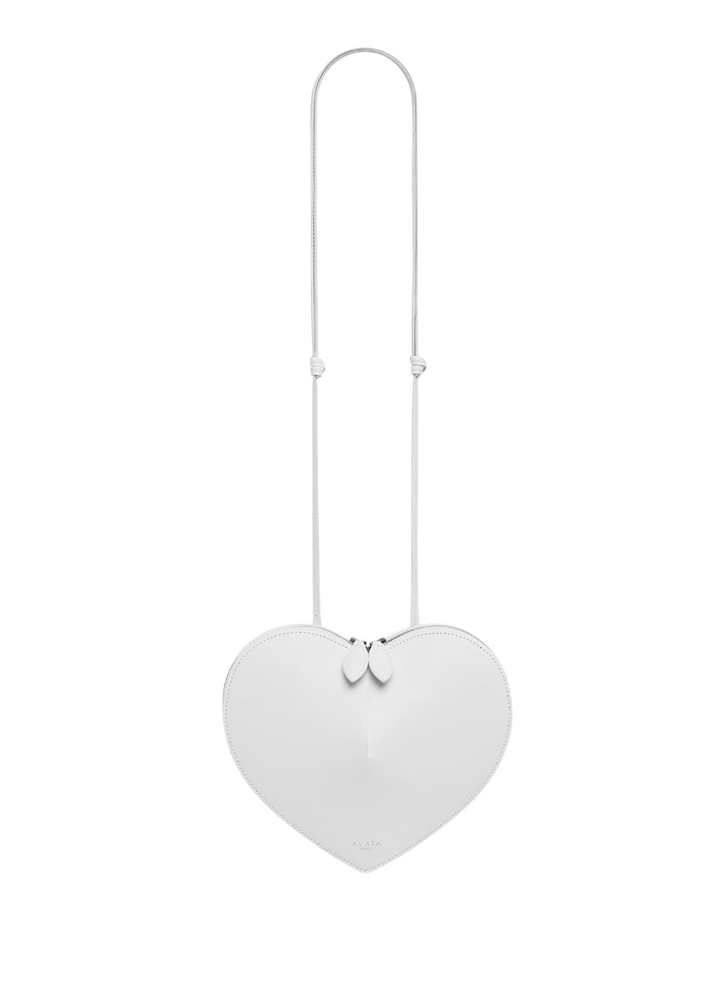 Alaia Le Coeur Bag in Calfskin Optical White