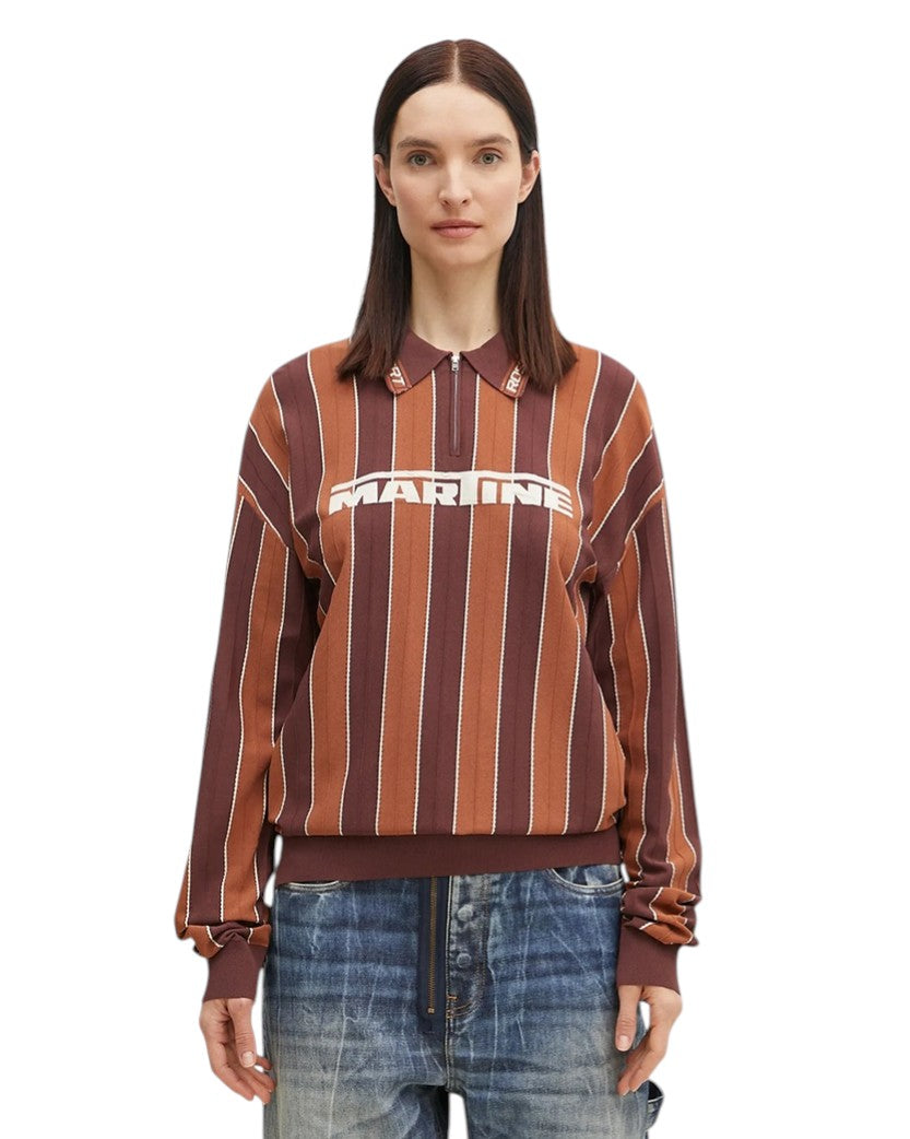 Martine Rose Logo Polo Brown