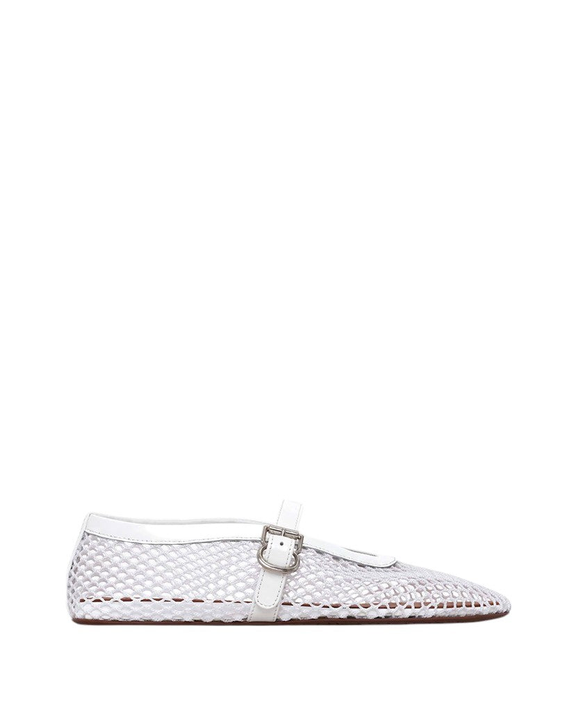 ALAIA Women's Ballet Flats In Fishnet White