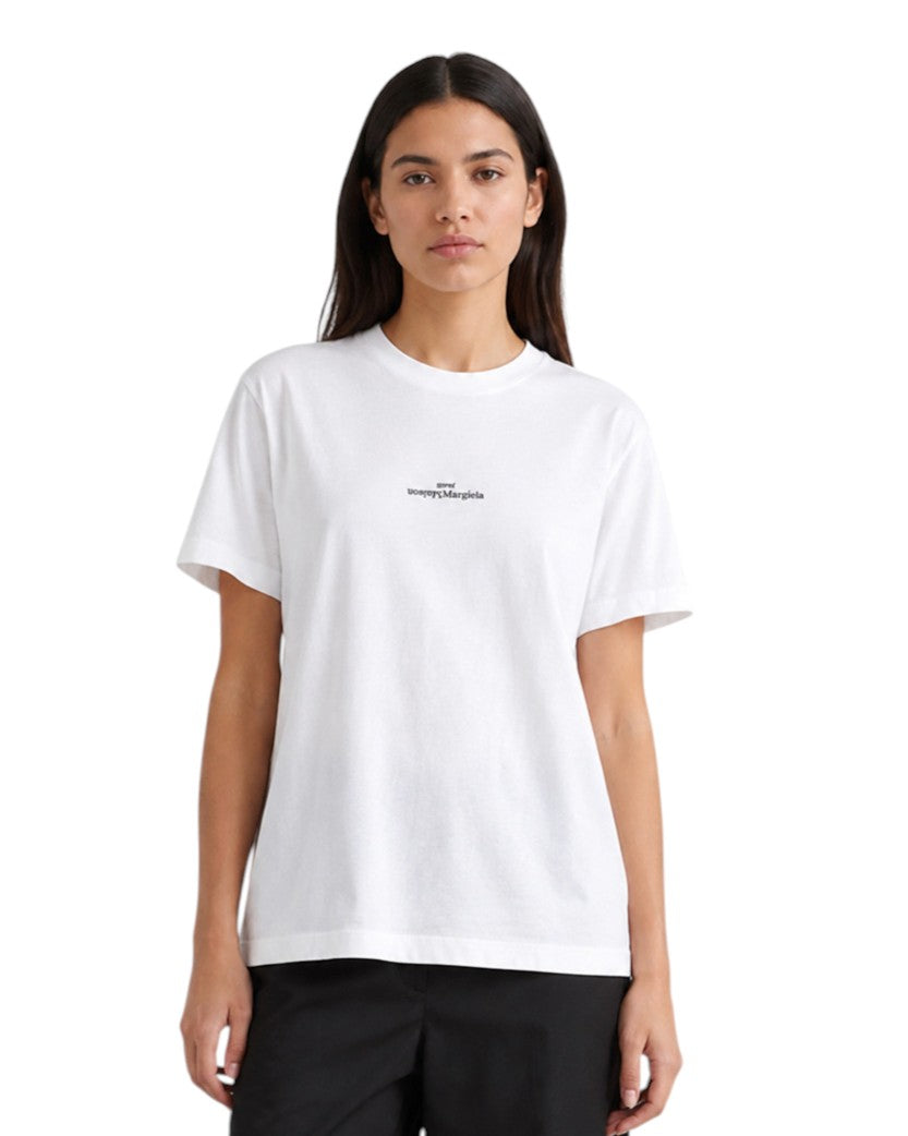 Футболка Maison Margiela Reversed Logo T-Shirt White — SSTORIES