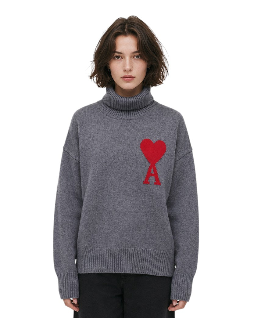 AMI Paris Ami de Coeur jumper Grey