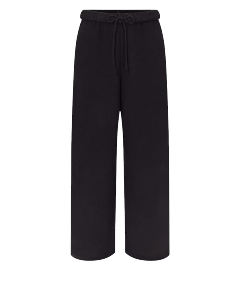 Skims Cotton Fleece Straight Leg Pant Barely Black