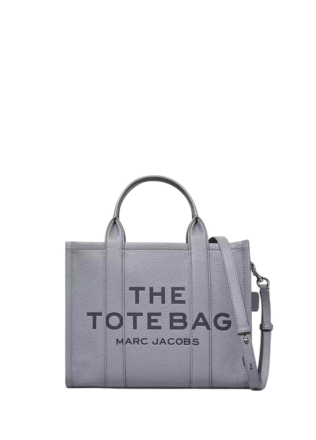 Marc Jacobs Leather Small Tote Bag Wolf Grey