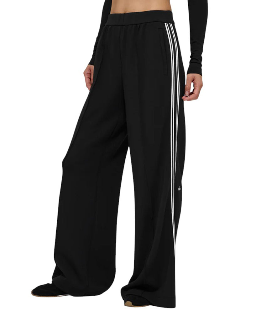 Alo Yoga Track Star Wide Leg Pant Black