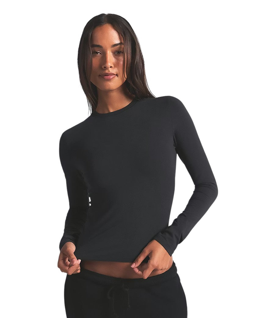 skims トレーナー　【s】 Лонгслів Skims Soft Smoothing Seamless Long Sleeve T-Shirt Onyx