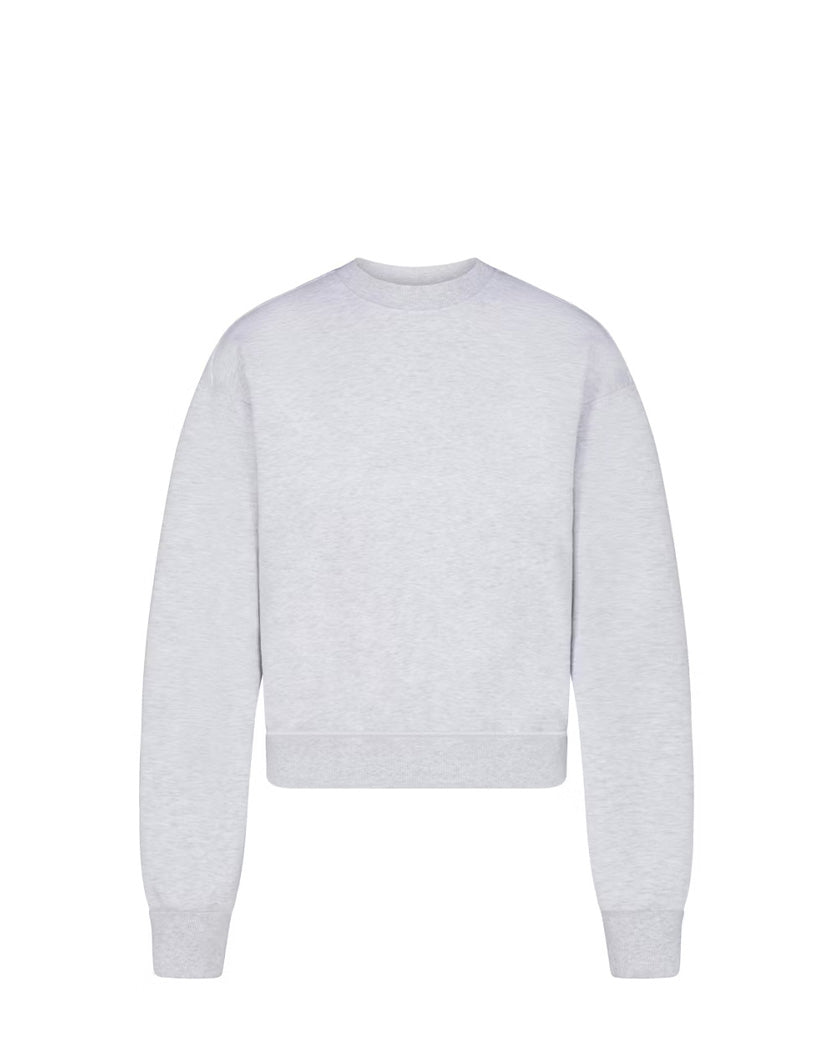 Skims Cotton Fleece Classic Sweatshirt Light Heather Grey