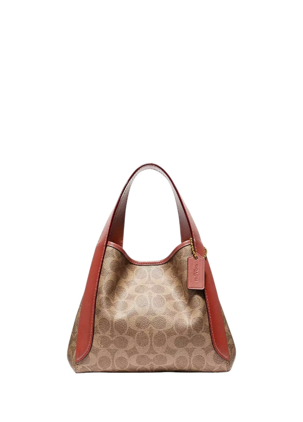 Coach Hadley Hobo 21 In Signature Canvas Tan Rust