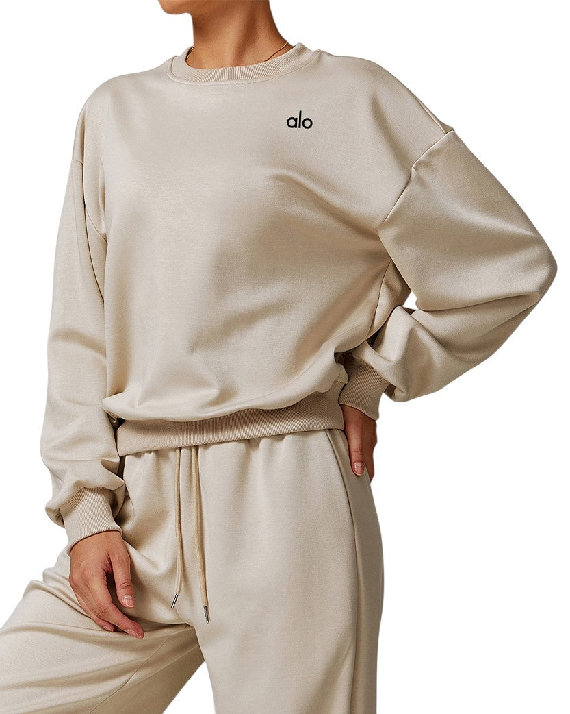 Світшот Alo Yoga Accolade Crew Neck Pullover Khaki px446-KH | SSTORIES