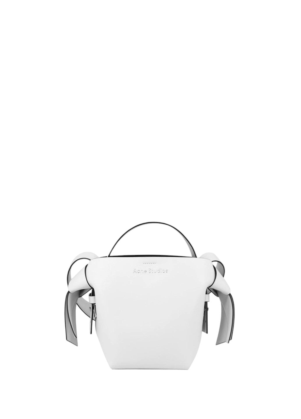 Acne Studios Musubi Micro leather shoulder bag White
