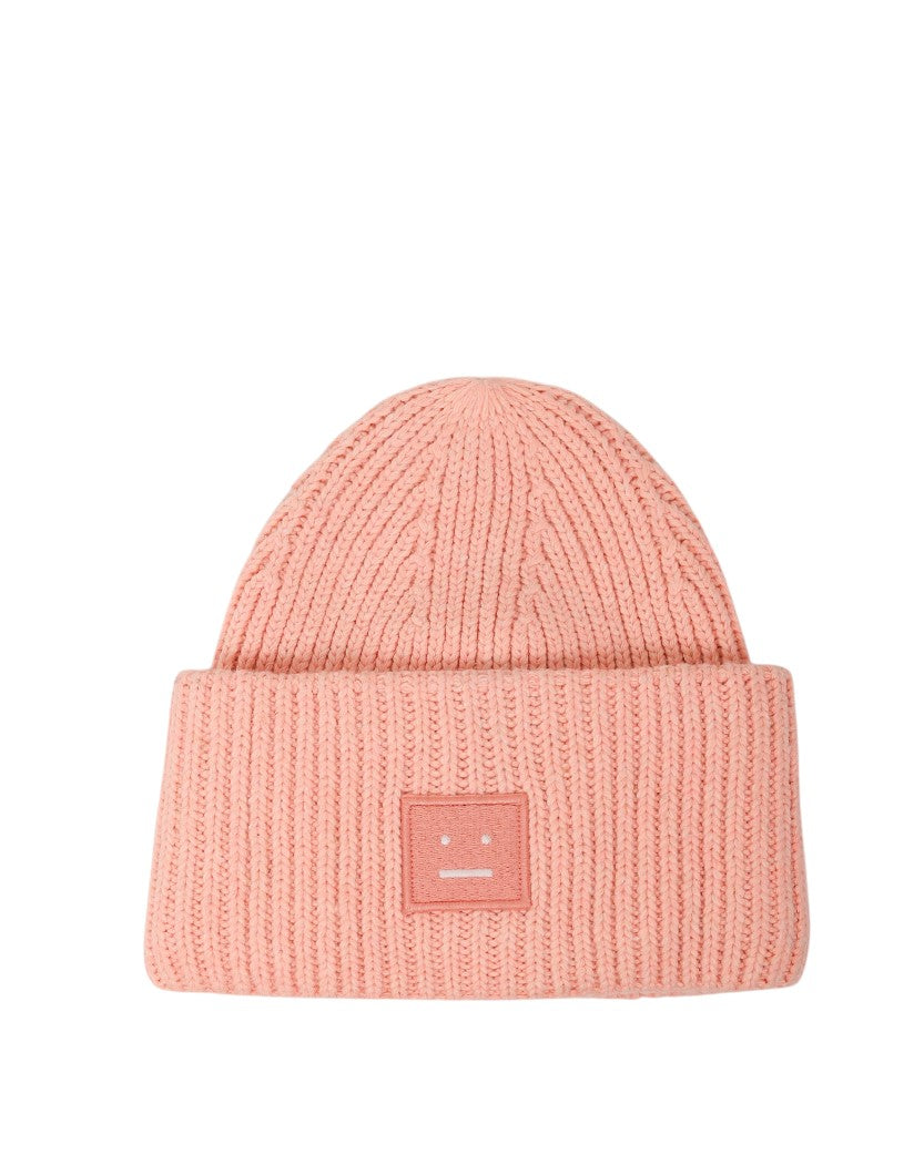 Acne Studios Rib knit beanie hat pink