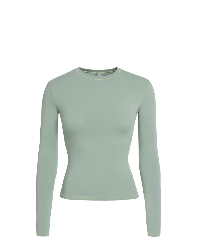 Skims Soft Smoothing Seamless Long Sleeve T-Shirt Mineral