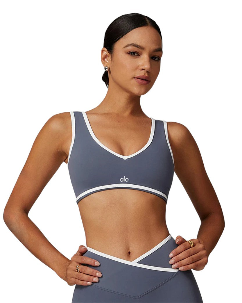 Alo Yoga Contrast Line Bra Grey 88432-GY