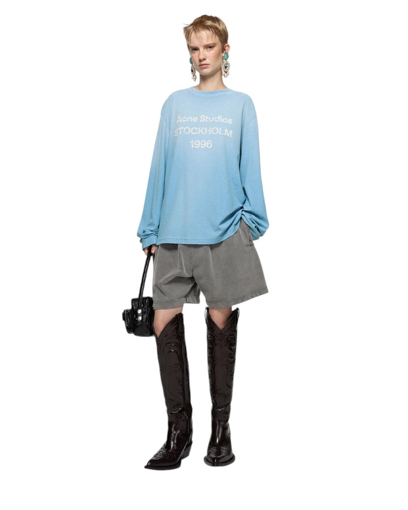 Acne Studios Stamp Logo Long Sleeve Cornflower Blue