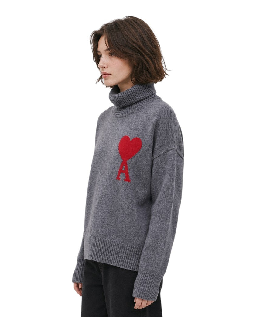 AMI Paris Ami de Coeur jumper Grey