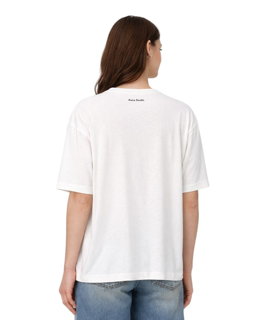 Acne Studios Heart Printed T-Shirt White