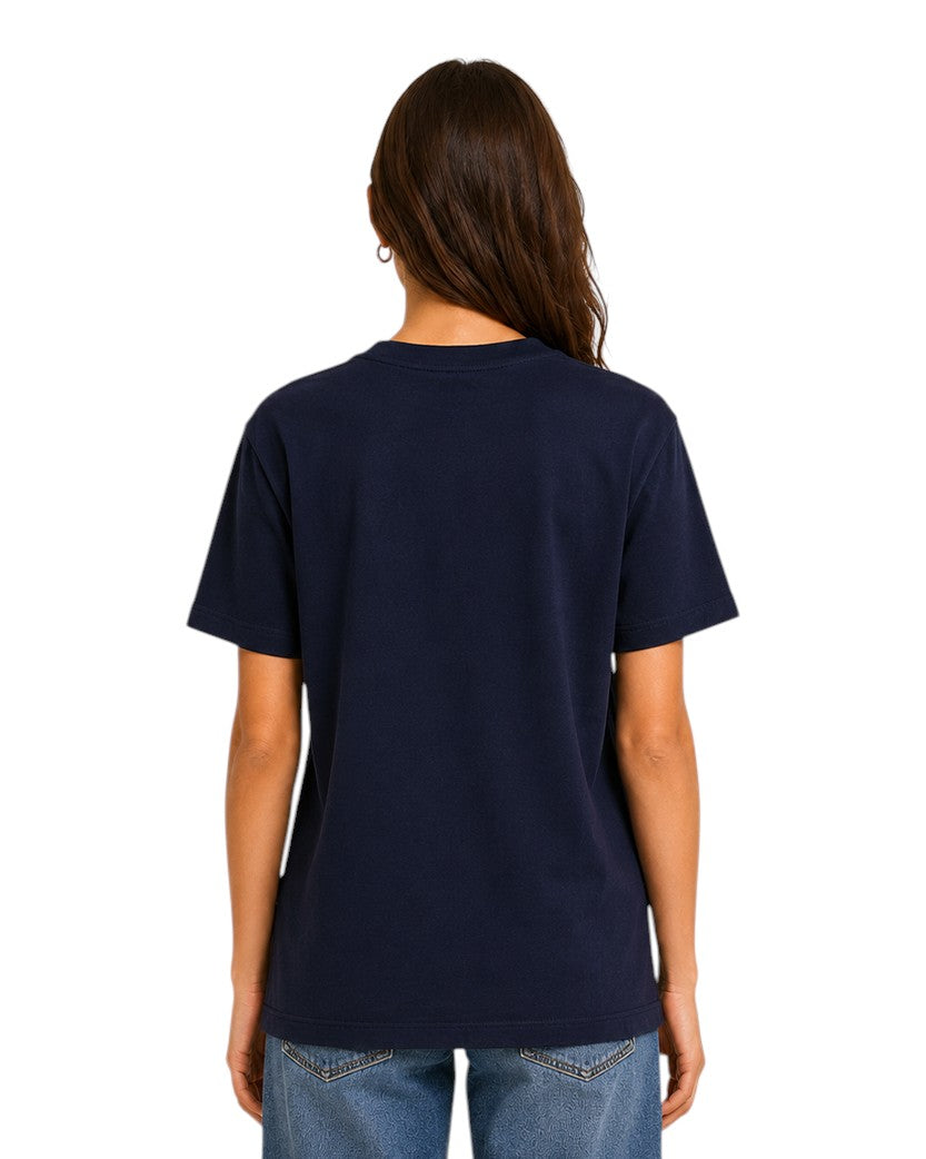 AMI Paris Ami De Coeur White Heart T-Shirt Navy Blue