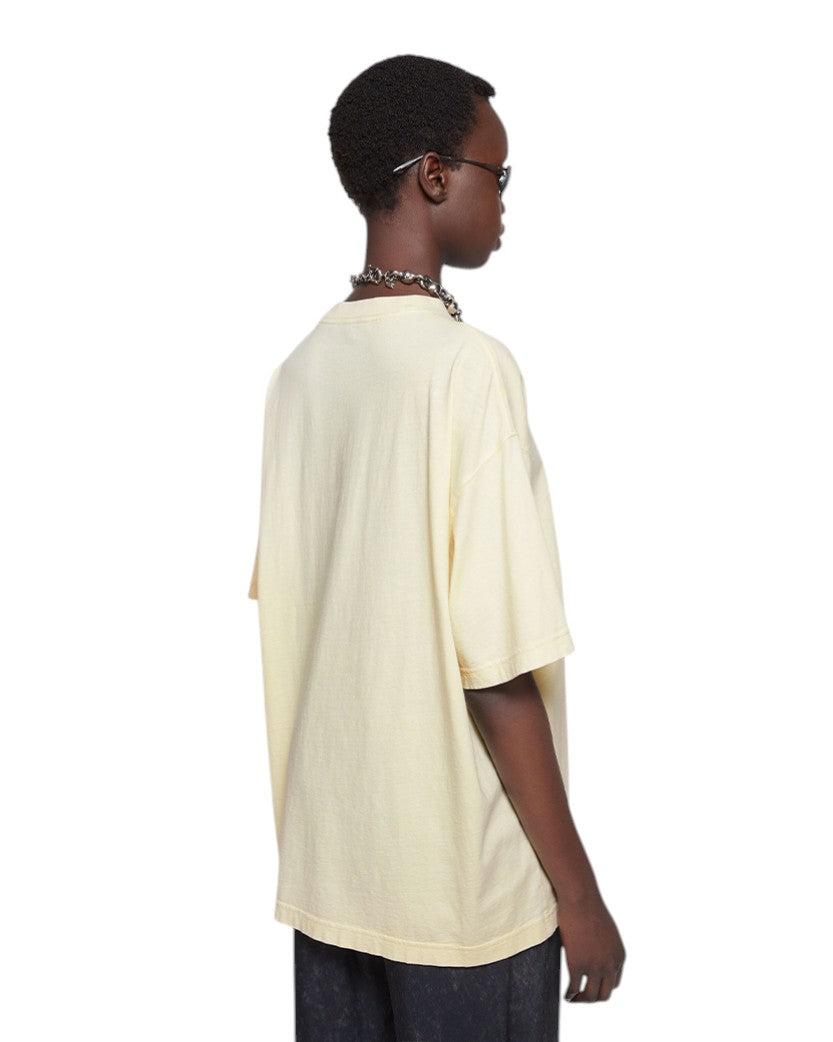 Acne Studios Blurred Logo T-Shirt Pale Yellow