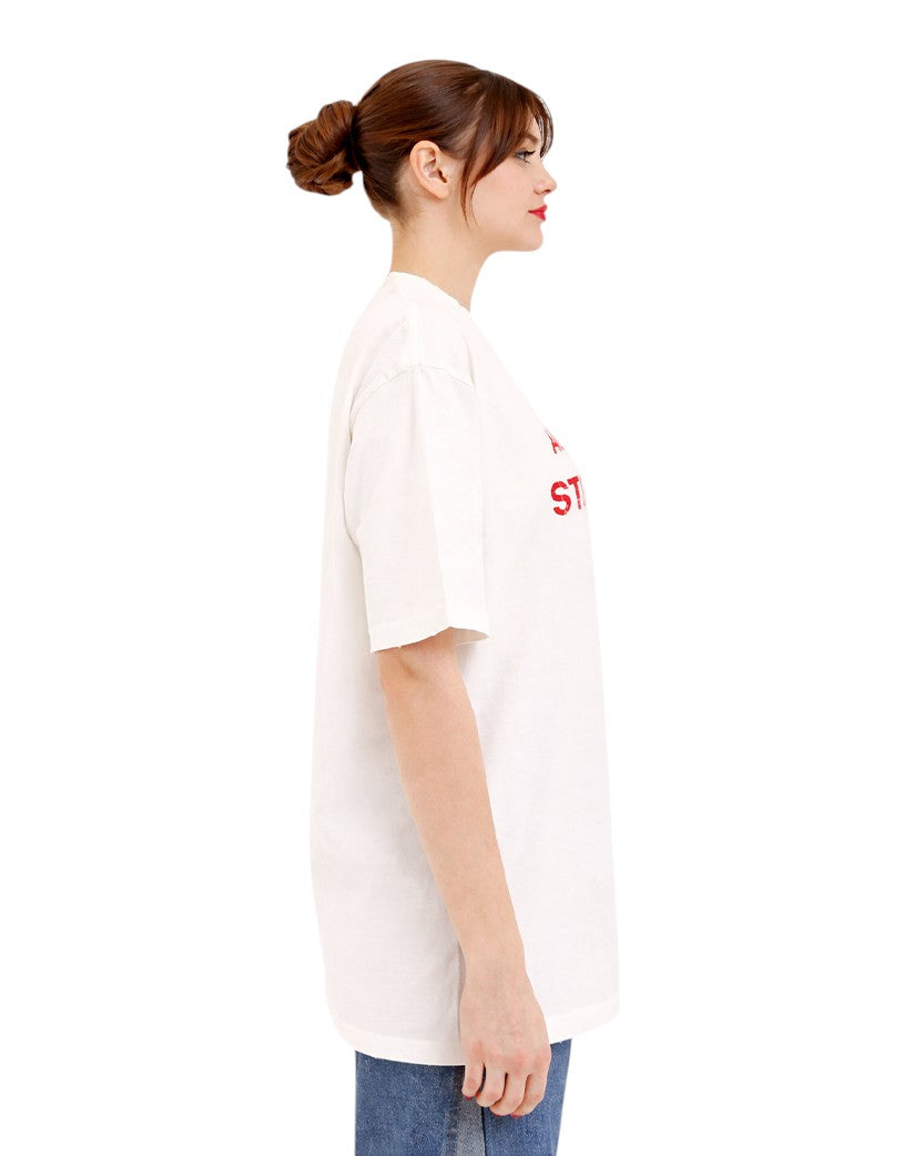 Acne Studios Logo Stamp T-Shirt Pale White