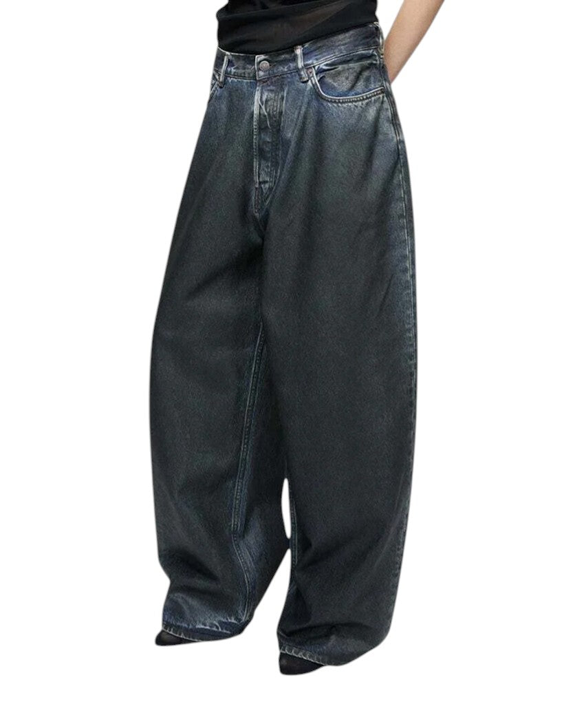 Acne Studios Super Baggy Fit Jeans Indigo Blue