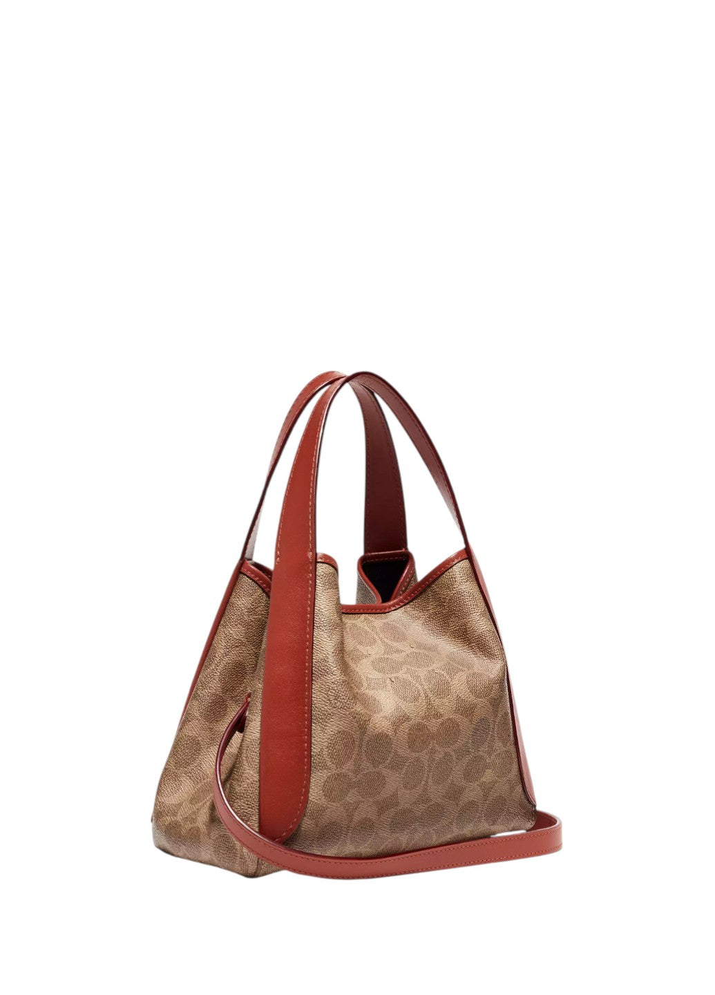 Coach Hadley Hobo 21 In Signature Canvas Tan Rust