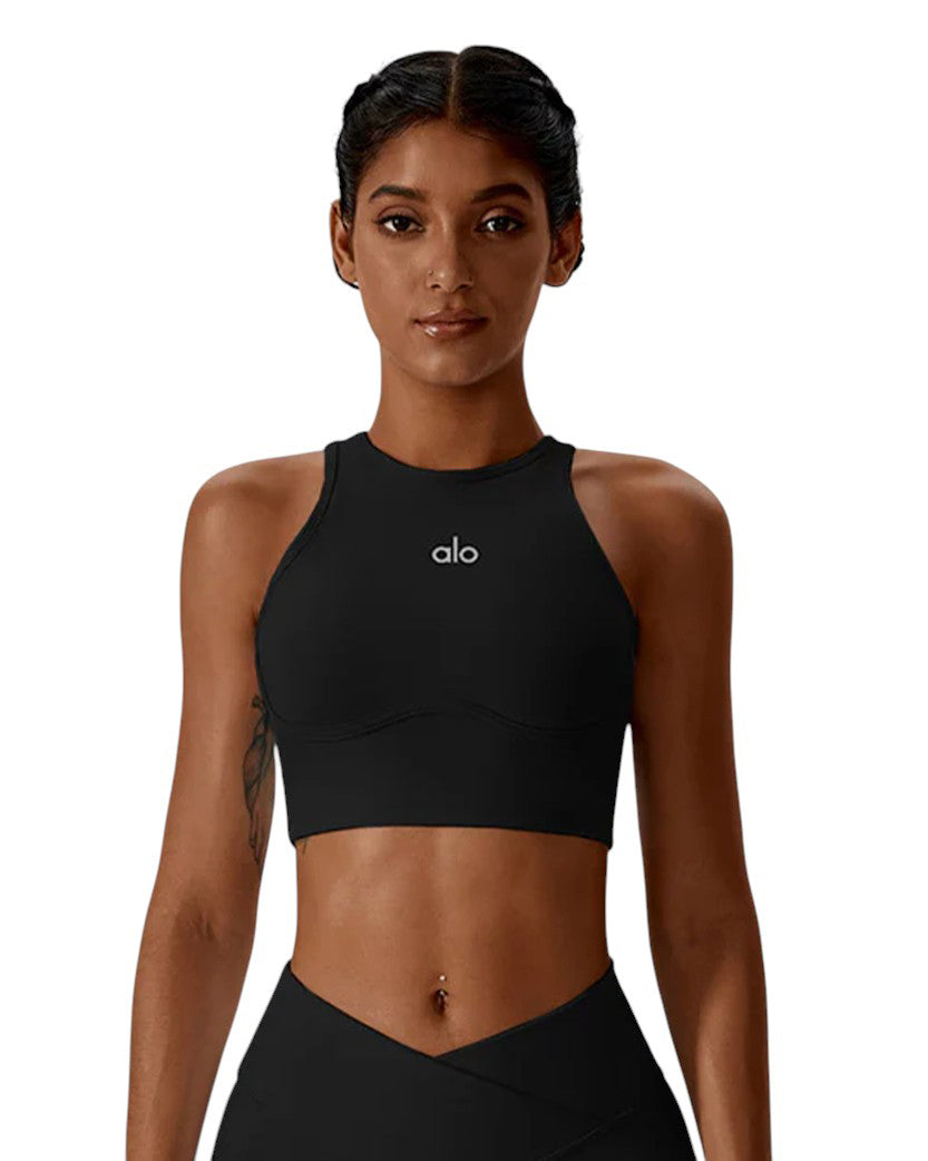 Топ Alo Yoga Fitness Top Black 833341-BK | SSTORIES