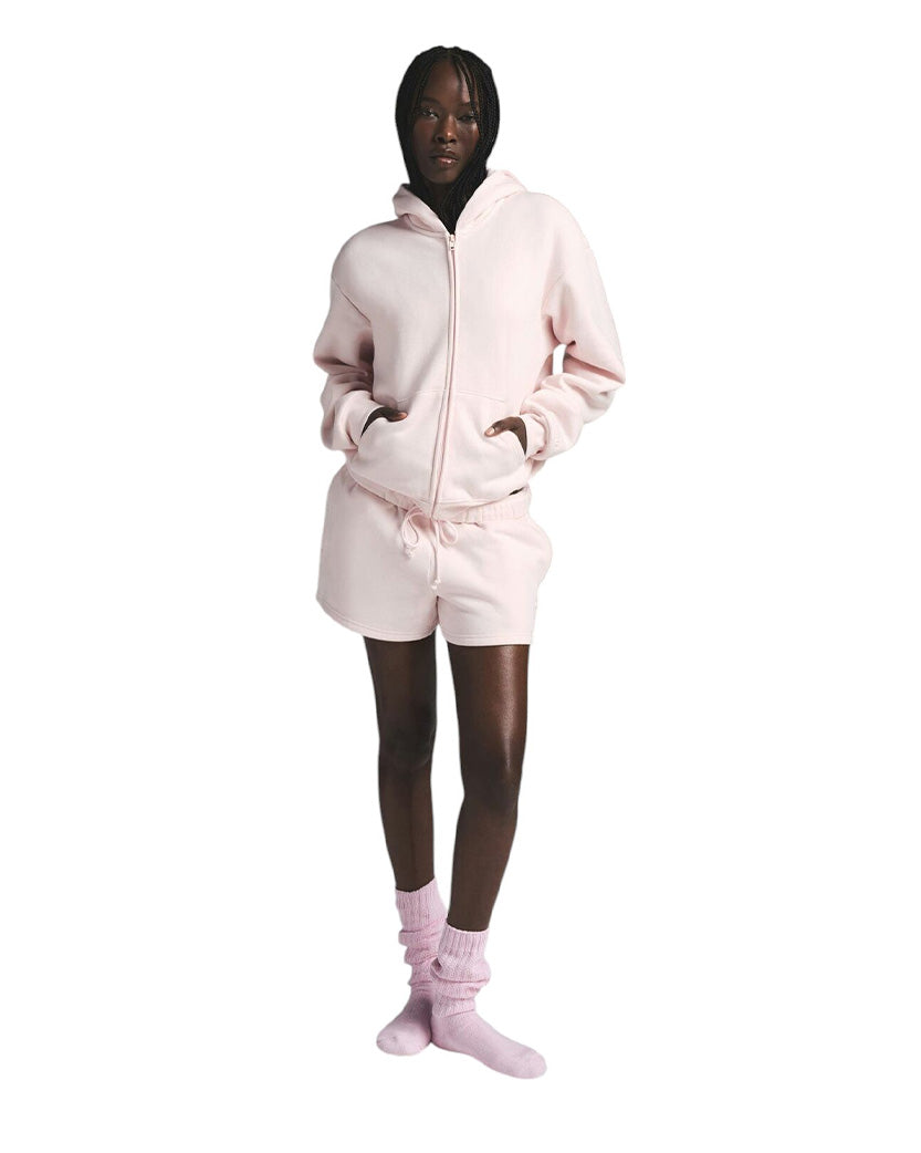 skims クラッシックジップアップフーディー　パーカー Худі Skims Cotton Fleece Classic Zip Up Hoodie Barely Pink | SSTORIES