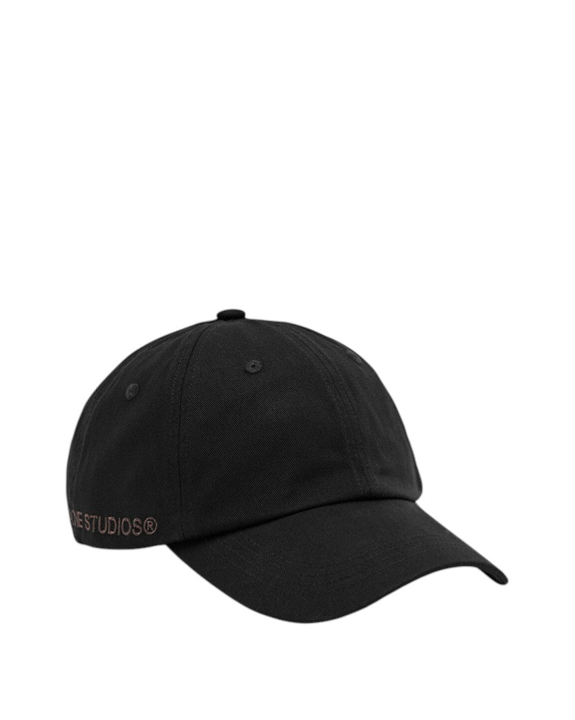 Acne Studios Cotton Baseball Cap Black
