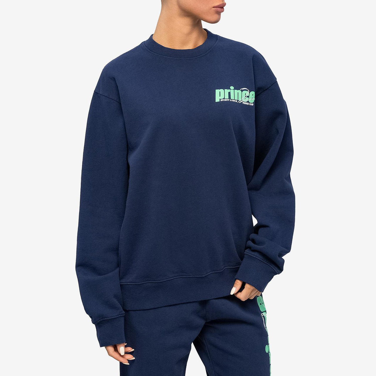 Sporty & Rich x Prince Rebound Crewneck Navy