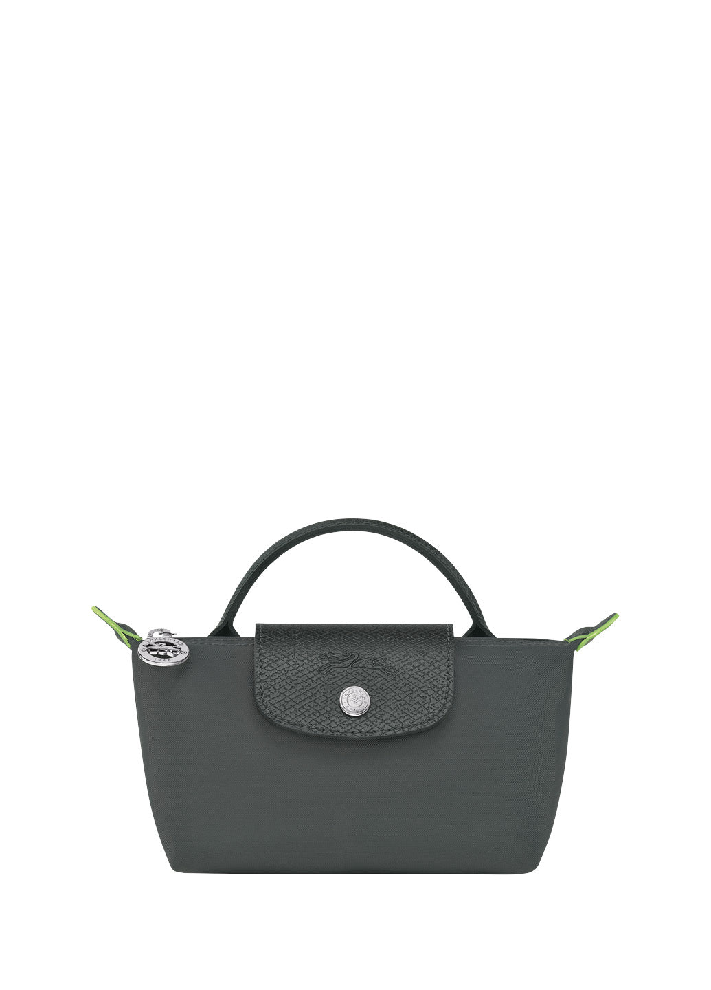 Longchamp Le Pliage Green Pouch With Handle Graphite