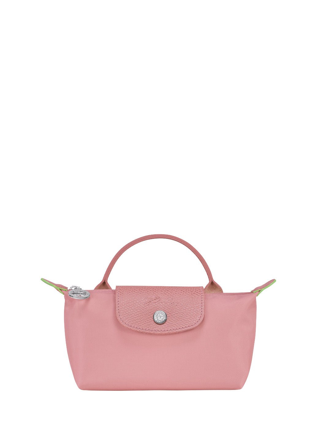 Longchamp Le Pliage Green Pouch With Handle Petal Pink