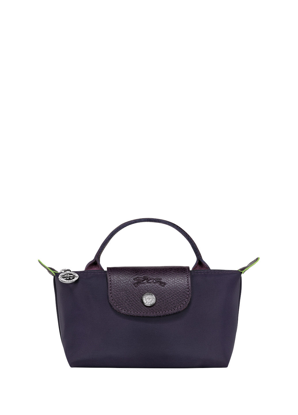 Longchamp Le Pliage Green Pouch With Handle Bilberry