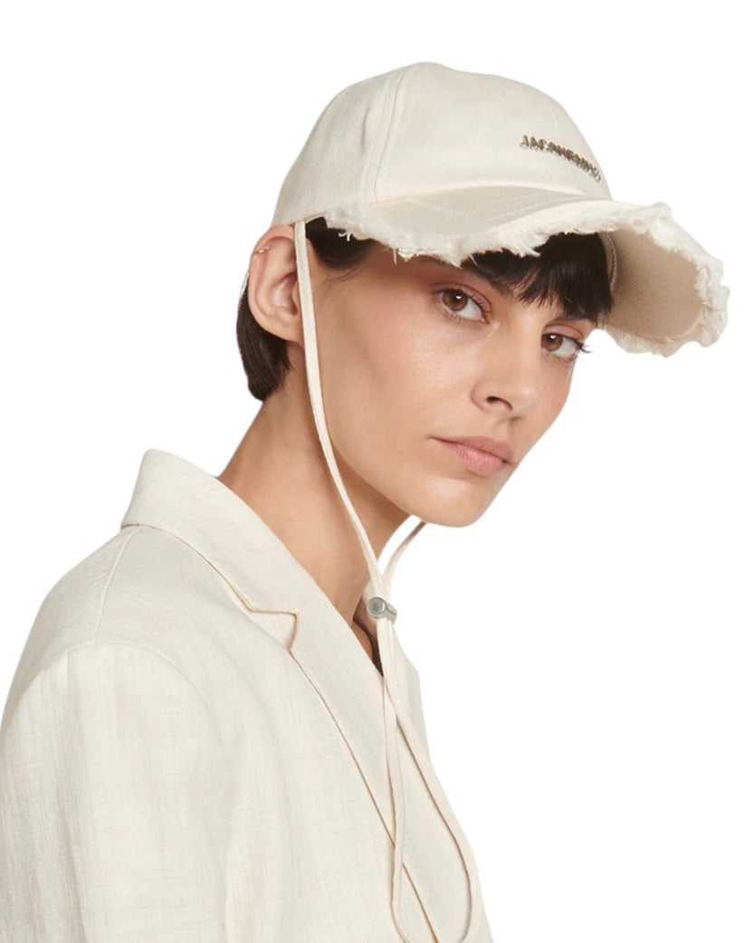Jacquemus La Casquette Artichaut Baseball Cap White