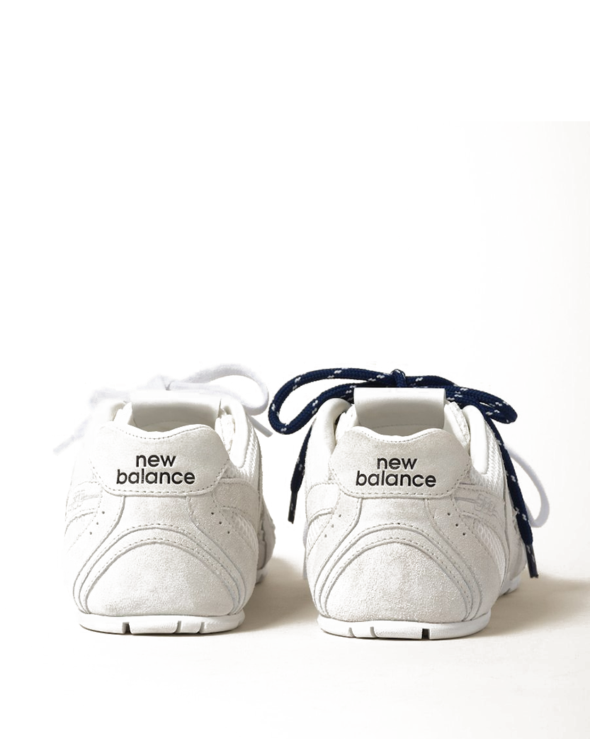 New Balance x Miu Miu 530 SL Suede And Mesh Sneakers White SSTORIES