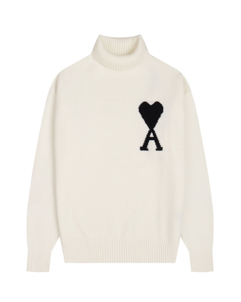AMI Paris Ami de Coeur jumper White Black Heart