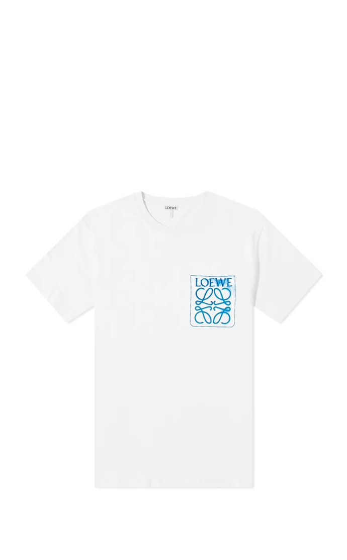 Loewe Anagram Fake Pocket T shirt White