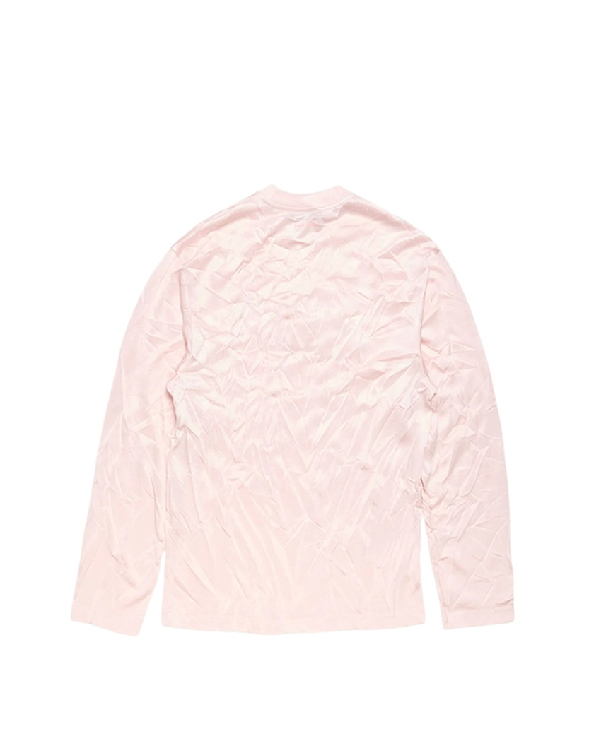 Acne Studios Crinkled Graphic Long Sleeve Powder Pink