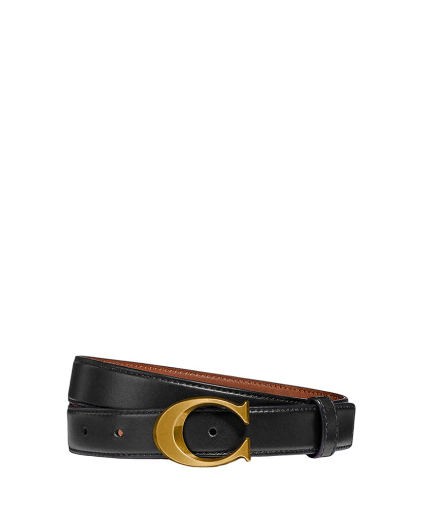 Coach Buckle Belt Leather Black