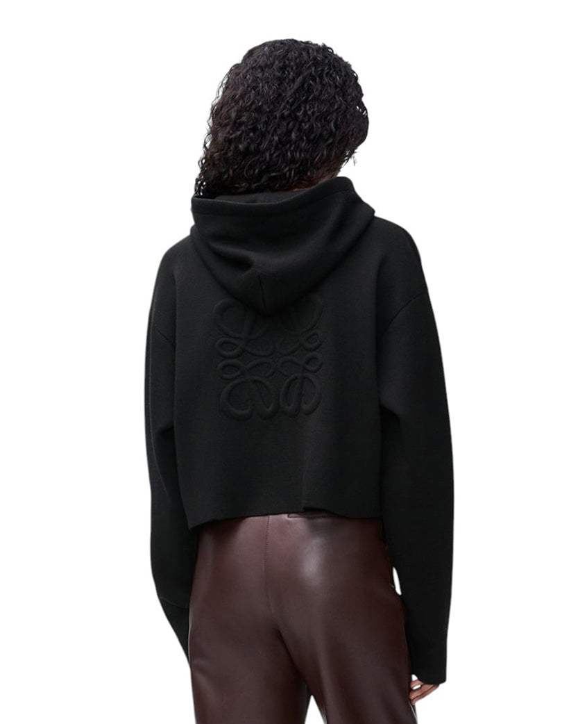 Loewe Anagram Zip Hoodie Black