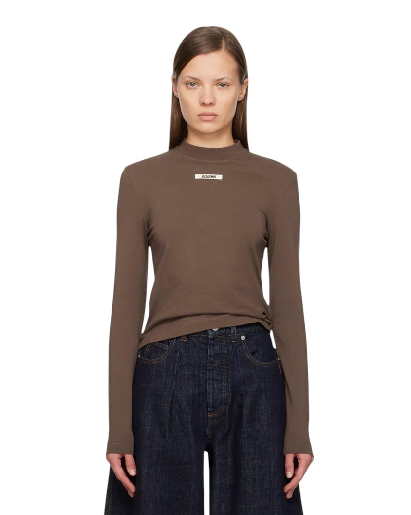 Jacquemus Les Classiques The Gros Grain Long-Sleeve T-Shirt Brown