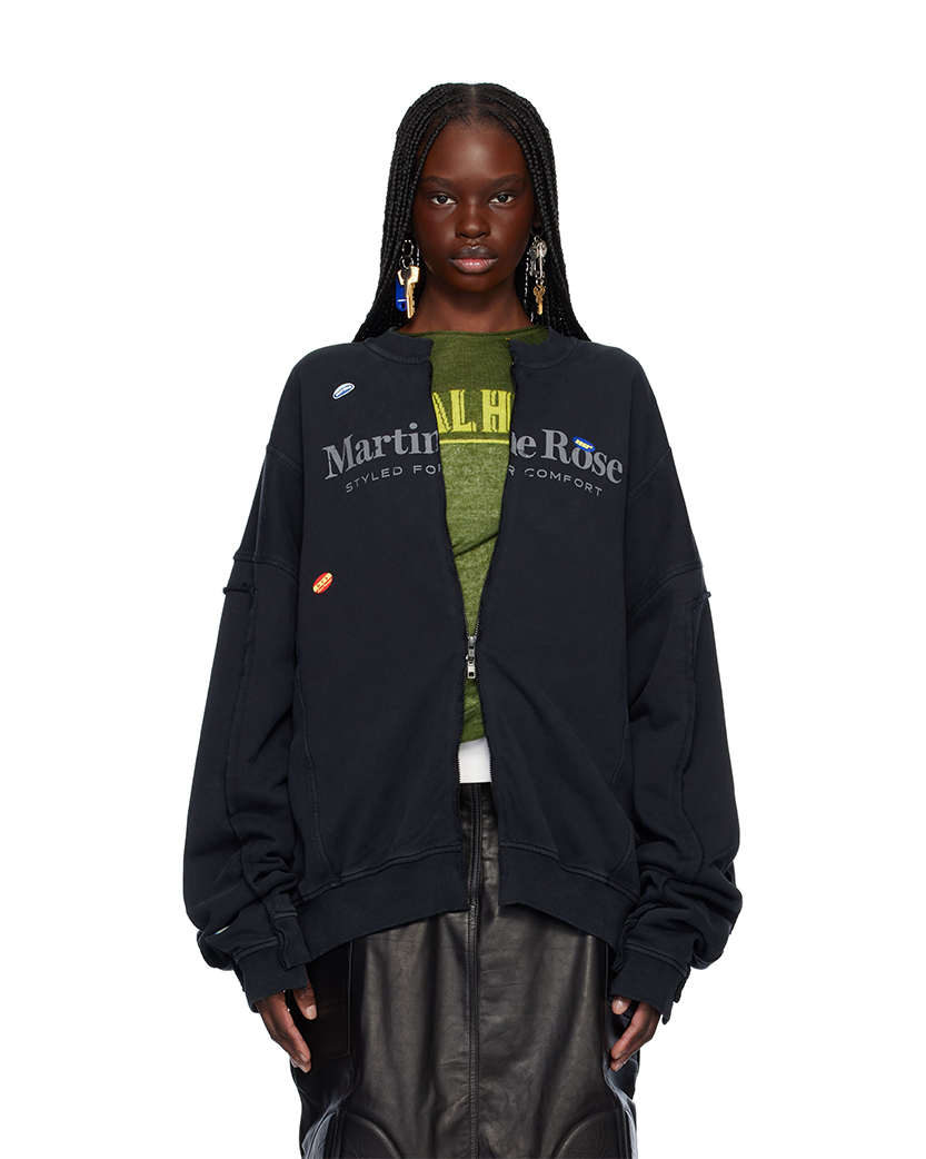 Martine Rose Zip Up Track Jacket Black