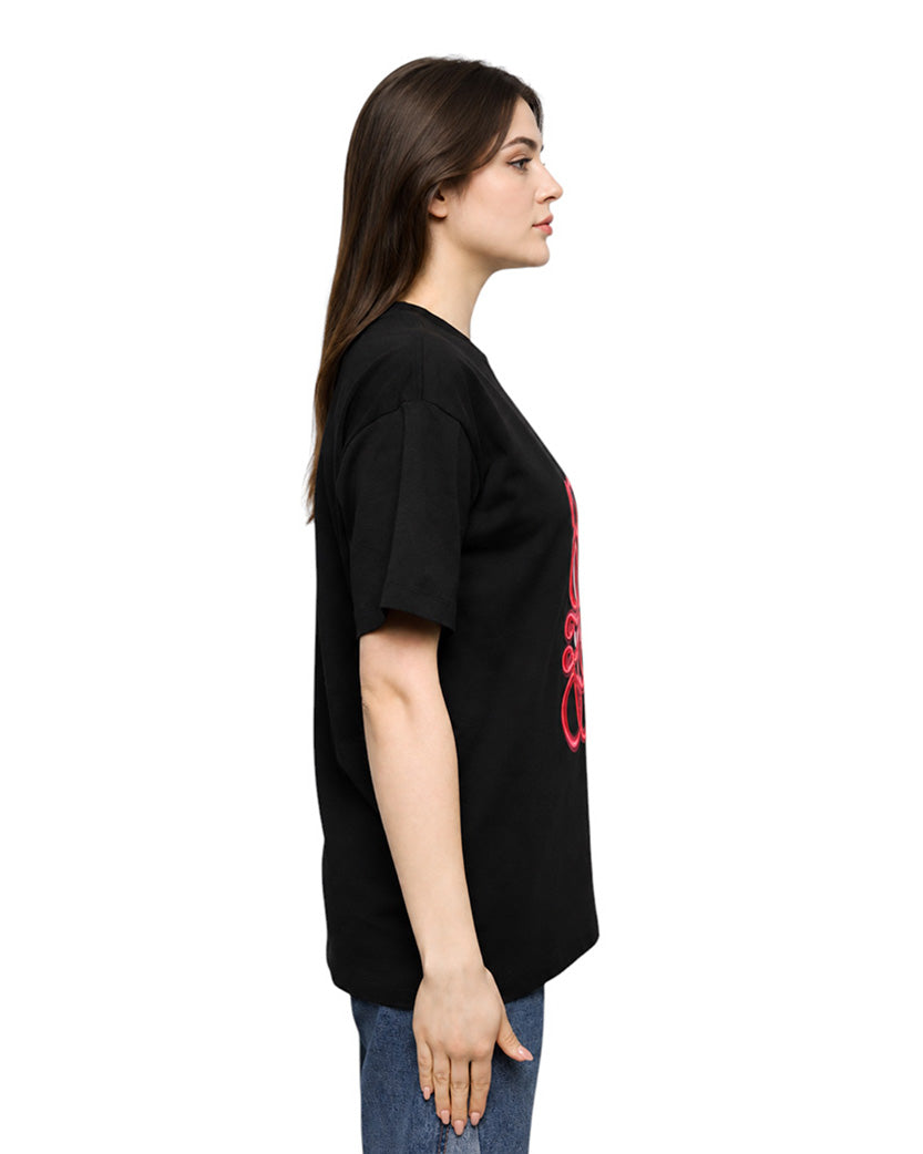 Loewe Neon Anagram Cotton T-Shirt Black