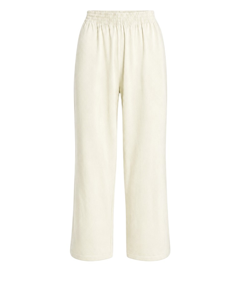Skims Cotton Jersey Wide Leg Pant White