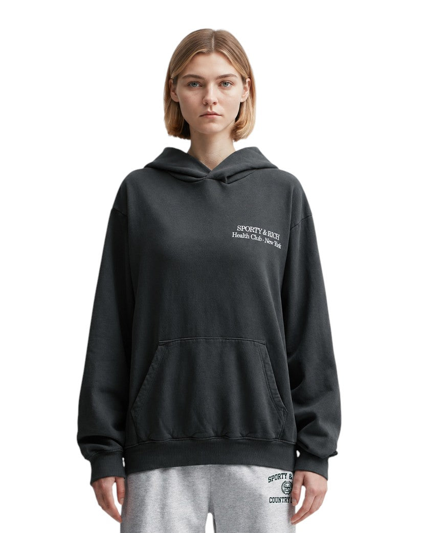 Sporty & Rich New Drink More Water Hoodie Black