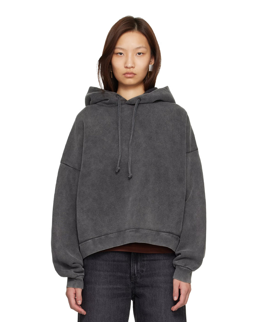 Acne Studios Relaxed Hooded Sweatshirt Faded Black