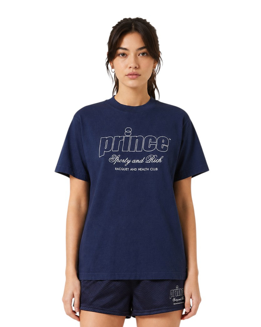 Sporty & Rich x Prince Edition Health T-Shirt Navy