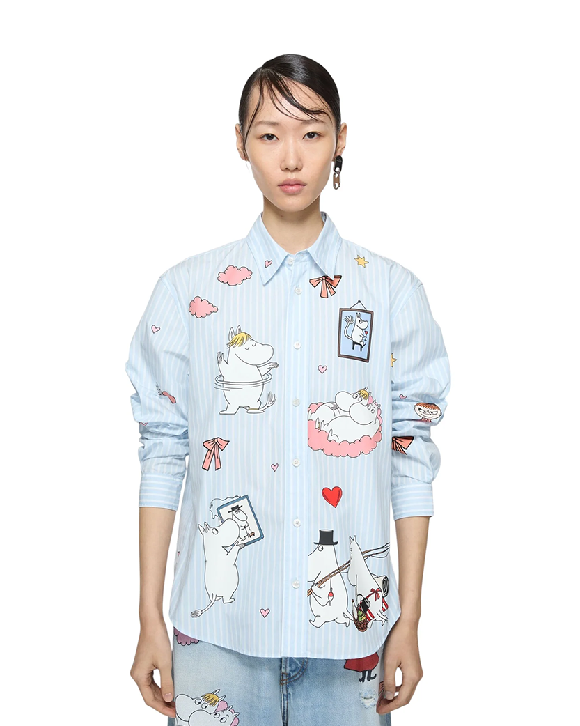 Acne Studios x Moomin Button-Up Shirt Blue