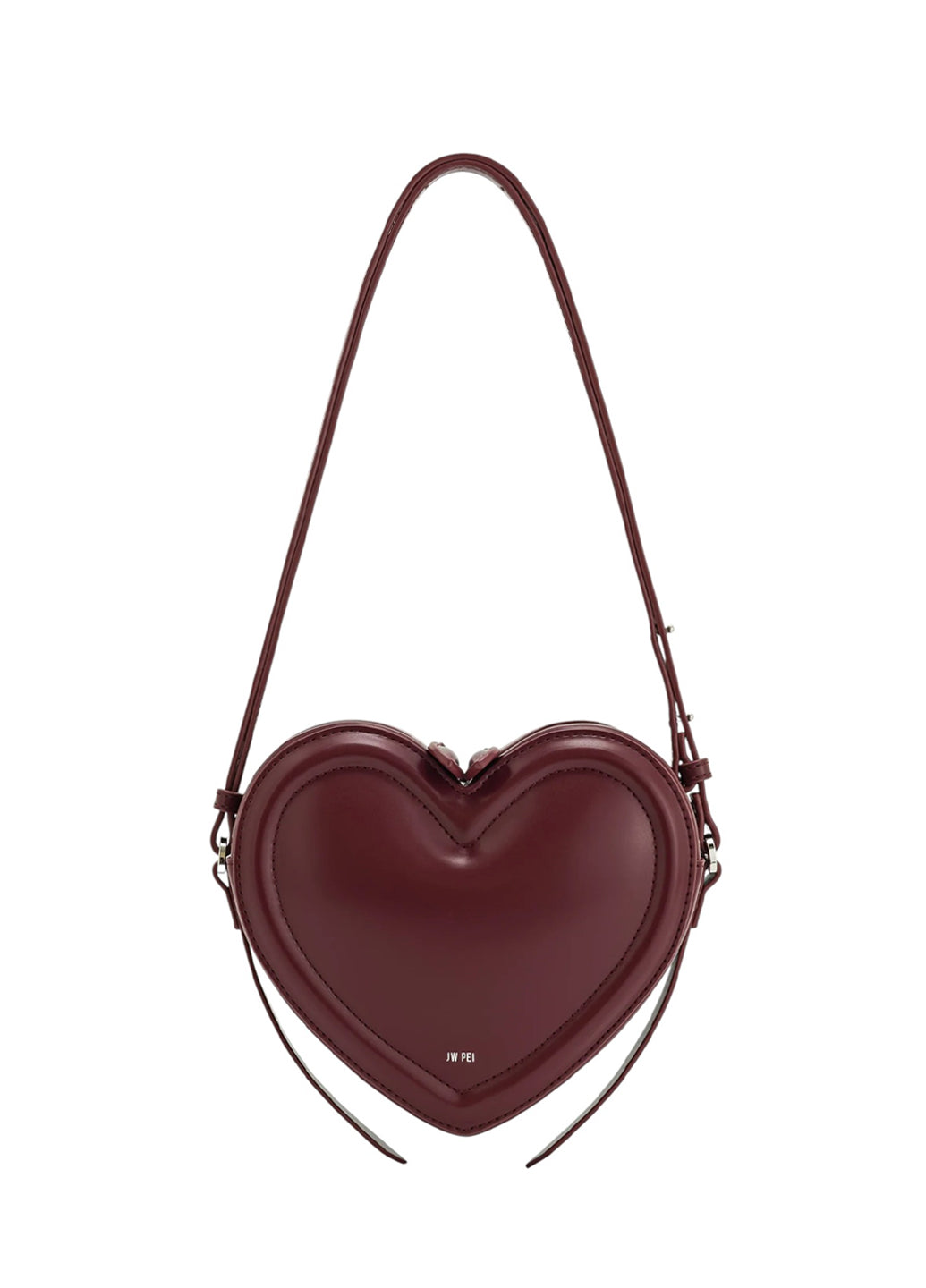 JW PEI Arlene Heart Shaped Bag Claret