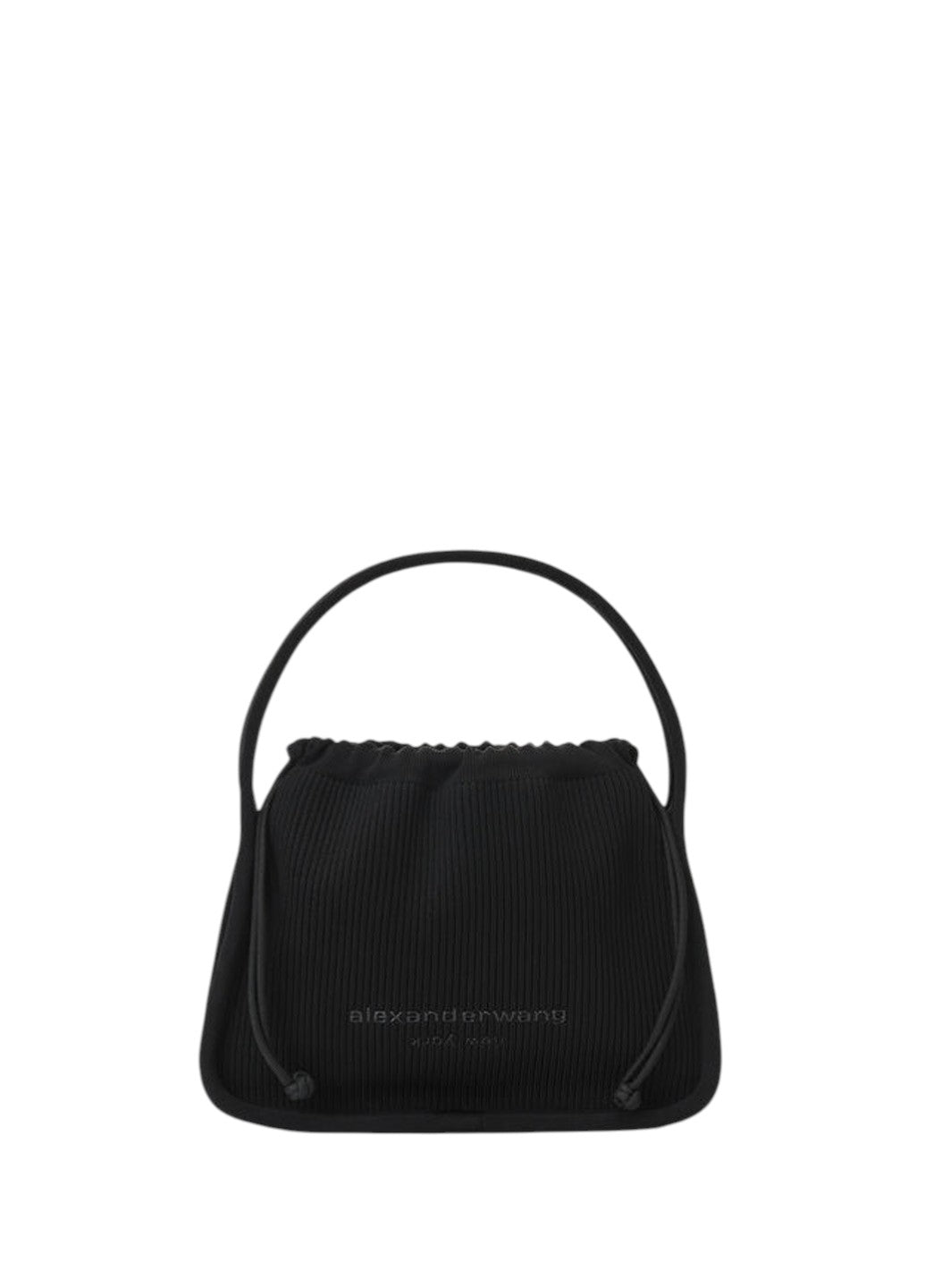 Alexander Wang Small Ryan Ribbed-Knit Tote Bag Black