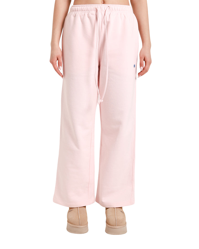 Acne Studios Wide Leg Logo Embroidered Sweatpants Pink