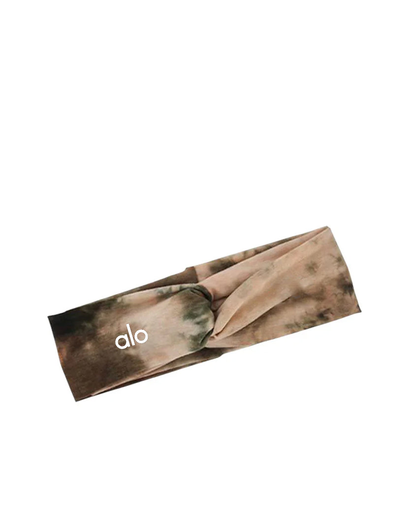 Alo Yoga Headband Tie-Dye Brown